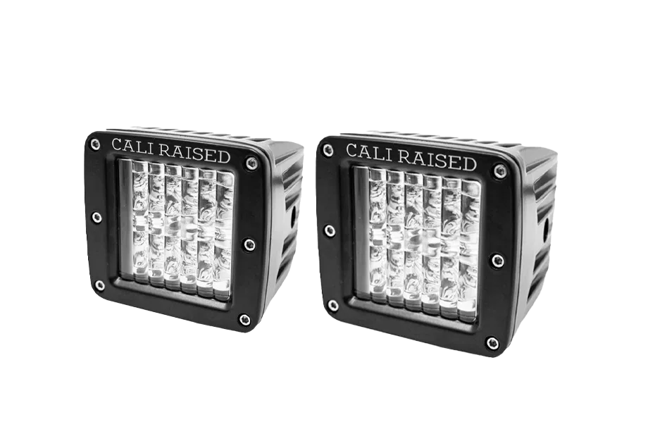 CR2918 – CALI RAISED Driving/ Fog Light, LED 6 Amber CREE 3 Watt LED 3 Inch x 2 Inch Rectangular 18 Watt PMMA Clear L...